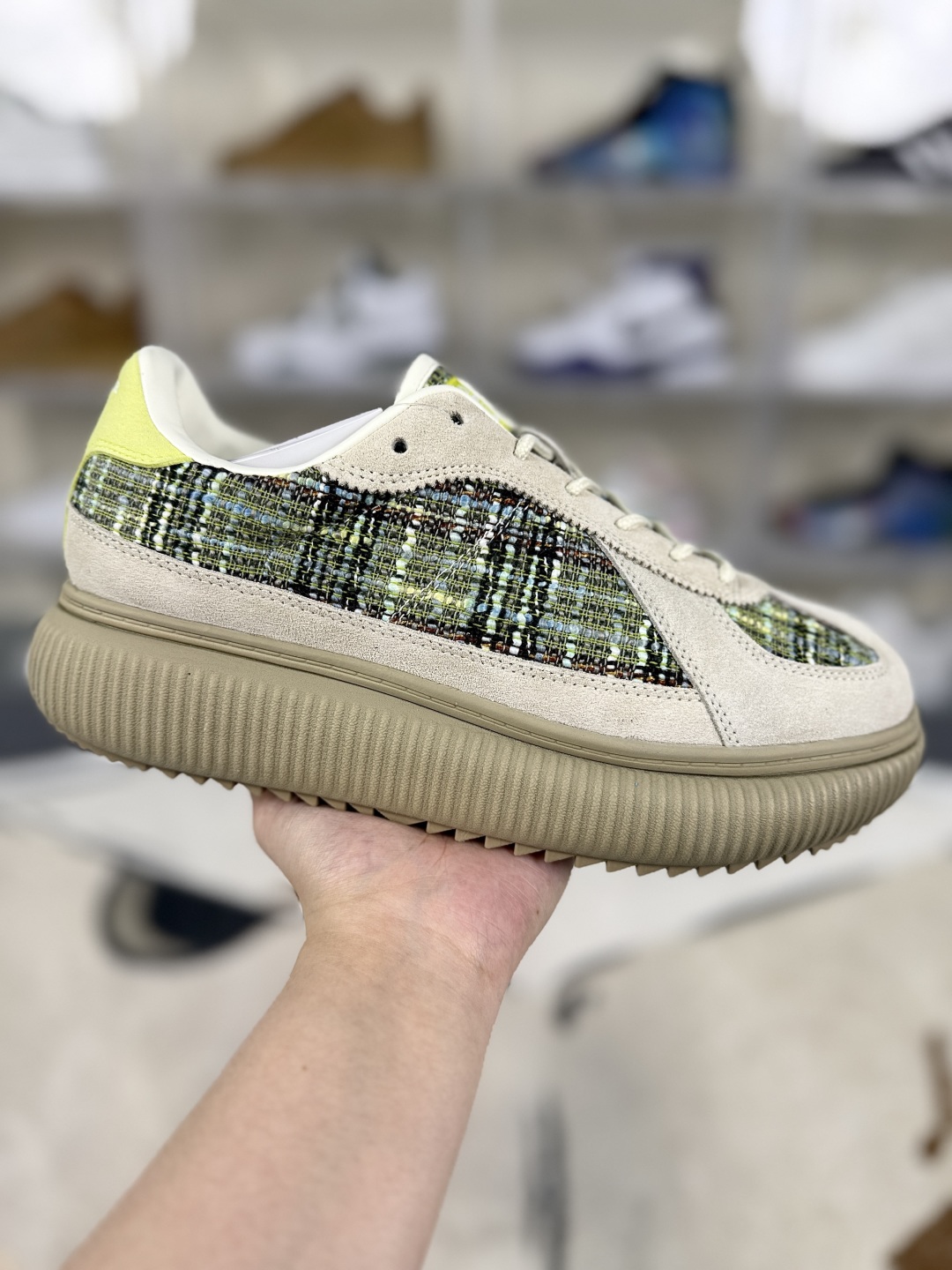 Onitsuka Tiger Delecity Green Plaid Sneakers, Low Top Casual Shoes 2 cmp i1749296586598 1809 0 0