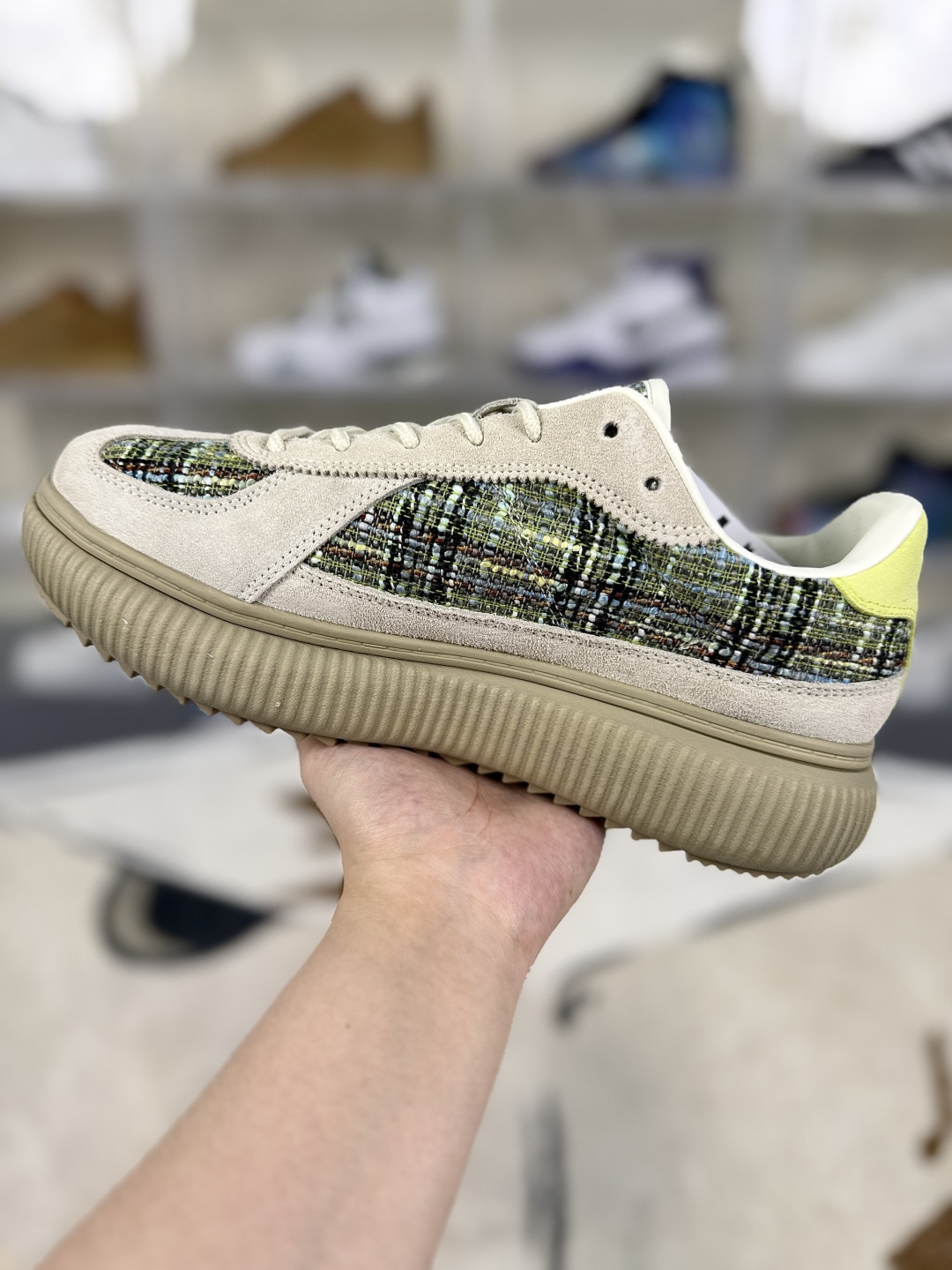 Onitsuka Tiger Delecity Green Plaid Sneakers, Low Top Casual Shoes 3 cmp i1749296586599 4833 0 1
