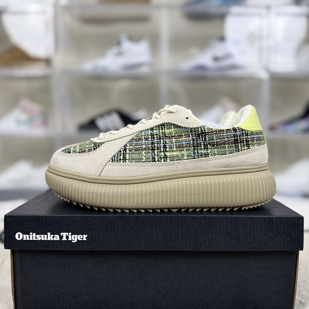 Onitsuka Tiger Delecity Green Plaid Sneakers, Low Top Casual Shoes 10 cmp i1749296588532 7187 0 8