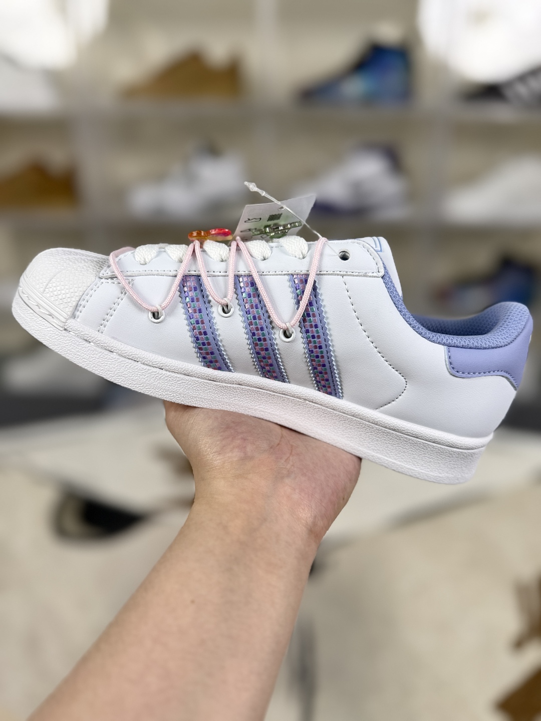 Adidas Originals Superstar 2 Low Top Sneakers - White/Purple, Women's 3 cmp i1749470599992 6705 0 1