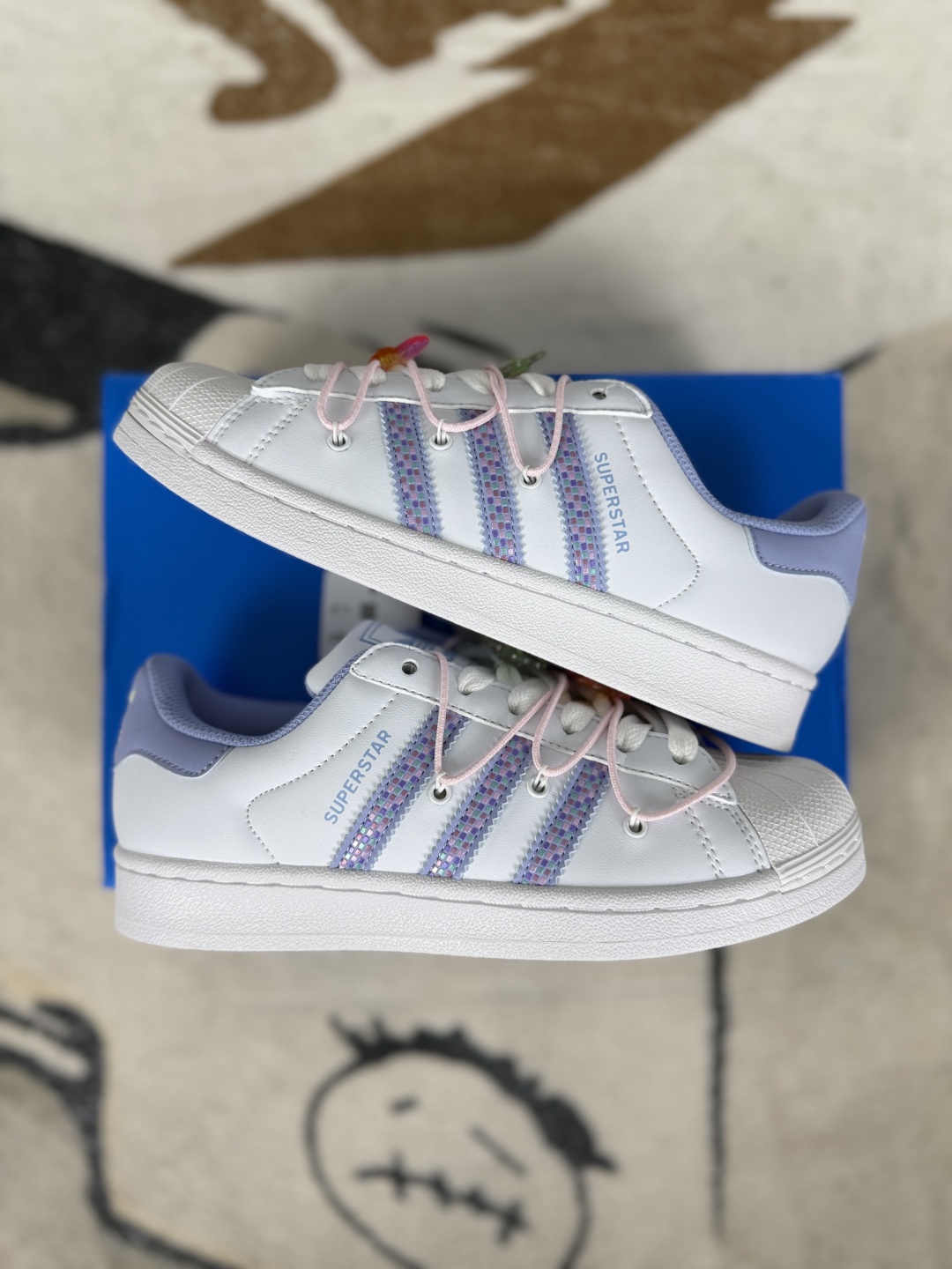 Adidas Originals Superstar 2 Low Top Sneakers - White/Purple, Women's 9 cmp i1749470602340 8972 0 7
