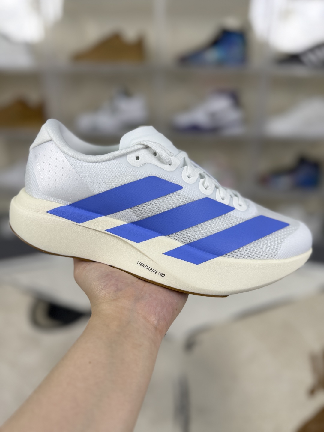 Adidas Adizero Evo SL Running Shoes - White & Blue, Lightstrike Pro, Unisex 2 cmp i1749756457836 8002 0 0