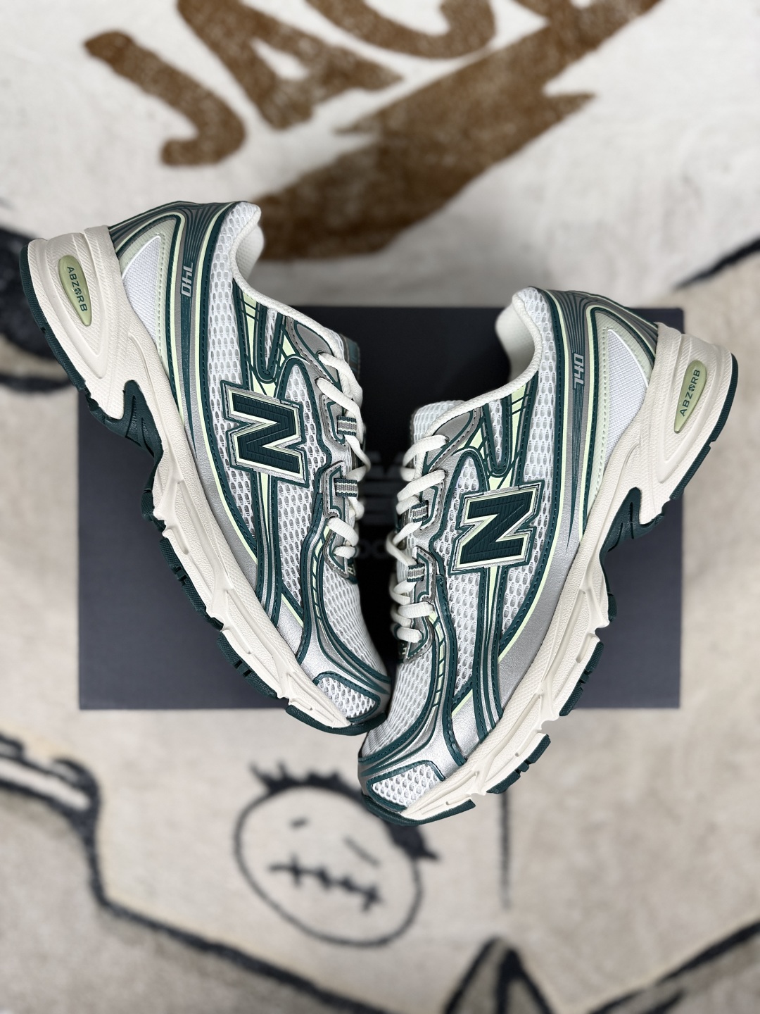New Balance 740 GR2 White Green Running Shoes - Comfortable & Stylish 6 cmp i1750275700971 278 0 6
