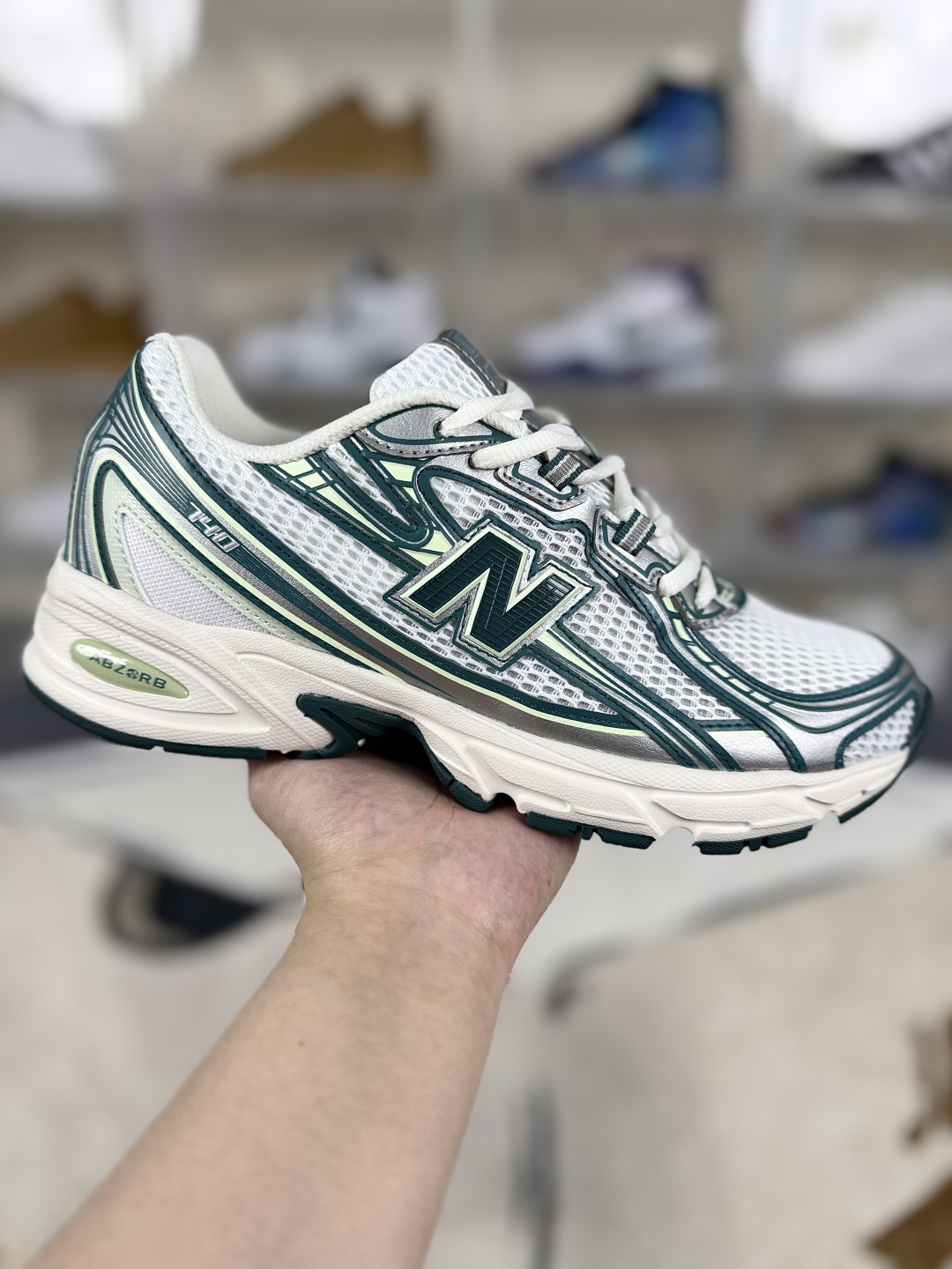 New Balance 740 GR2 White Green Running Shoes - Comfortable & Stylish 2 cmp i1750275700982 2428 0 0
