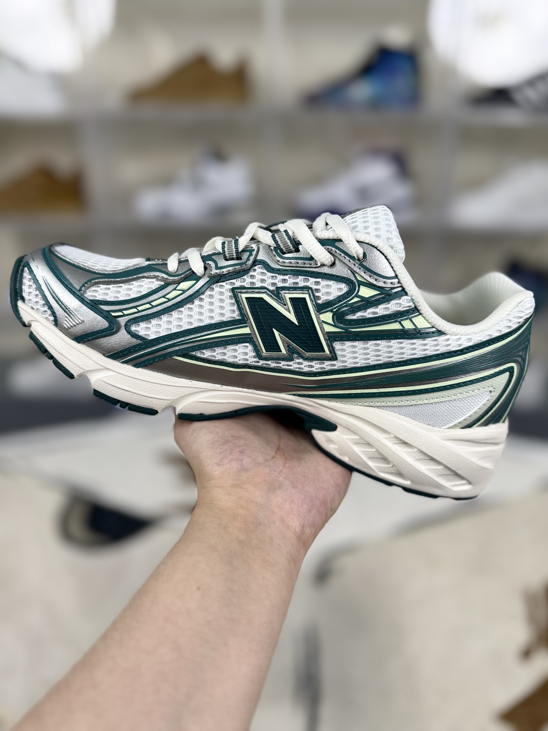 New Balance 740 GR2 White Green Running Shoes - Comfortable & Stylish 3 cmp i1750275705057 9495 0 1