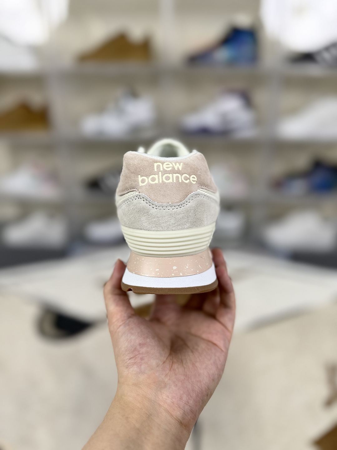 New Balance 574 Retro Sneakers, Cushioned, Non-Slip, Light Pink/White, Unisex 3 cmp i1750360873465 2440 0 2