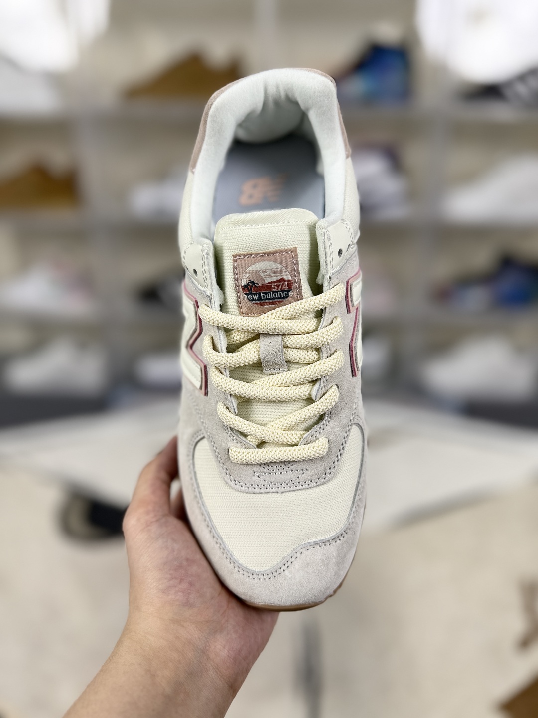 New Balance 574 Retro Sneakers, Cushioned, Non-Slip, Light Pink/White, Unisex 4 cmp i1750360876913 2393 0 3