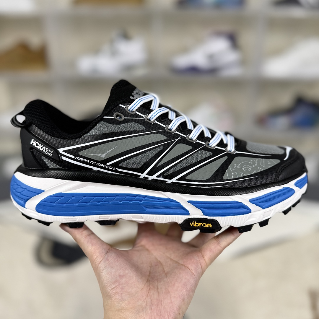 Hoka One One Mafate Speed 2 Trail Running Shoes - Black, White, and Blue 7 cmp i1750454686742 6393 0 5