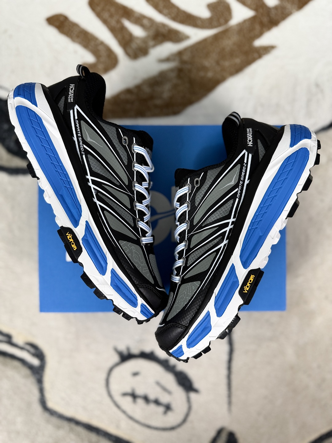 Hoka One One Mafate Speed 2 Trail Running Shoes - Black, White, and Blue 5 cmp i1750454688340 7904 0 6