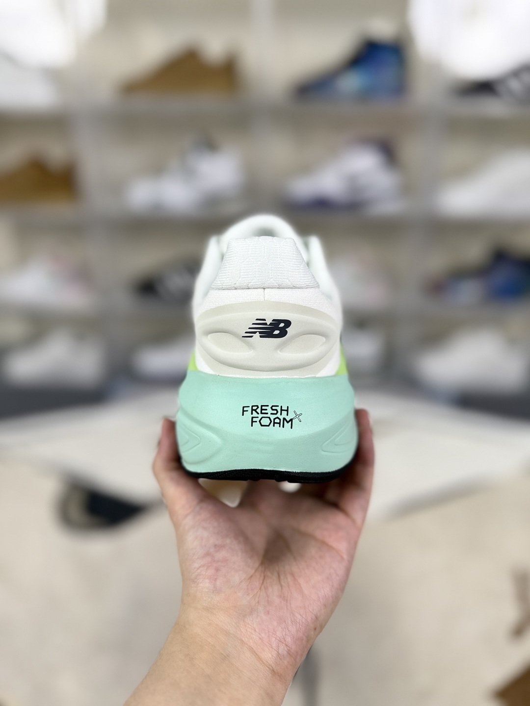 New Balance FuelCell Fresh Foam More Low-Top Running Shoes - White/Green 4 cmp i1750531116880 3205 0 2