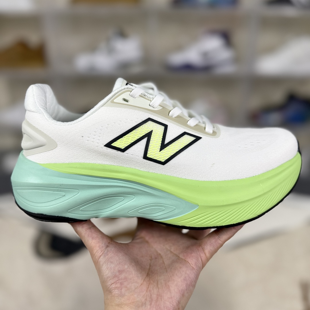 New Balance FuelCell Fresh Foam More Low-Top Running Shoes - White/Green 8 cmp i1750531118825 8540 0 5