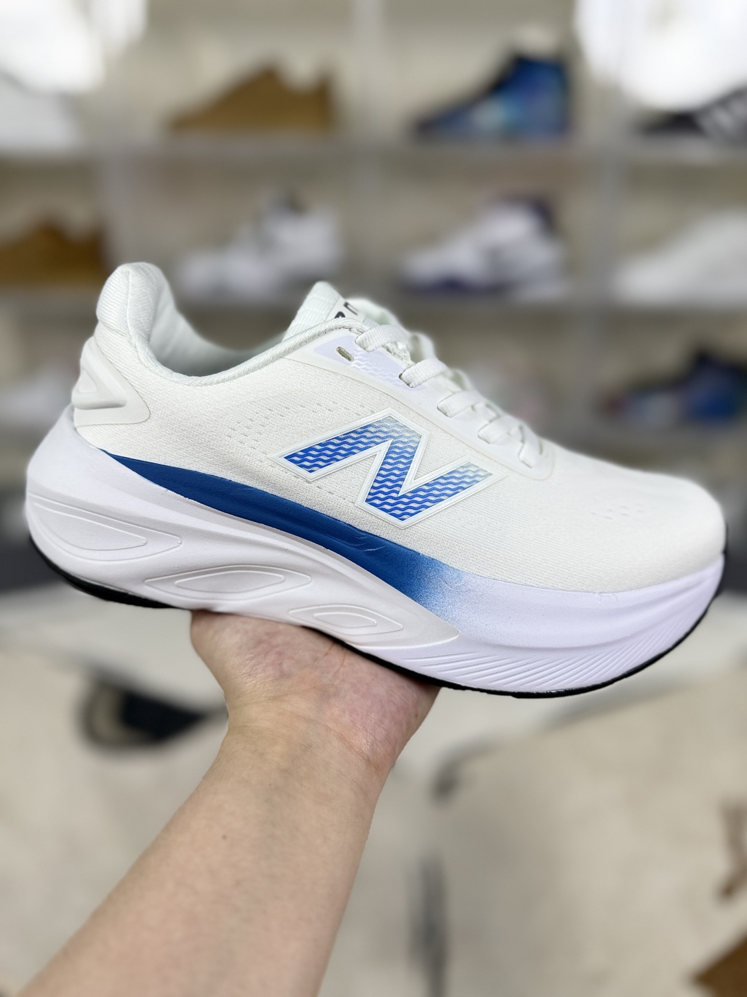 New Balance FuelCell Fresh Foam More White Blue Running Shoes - Unisex 1 cmp i1750531360014 4396 0 0