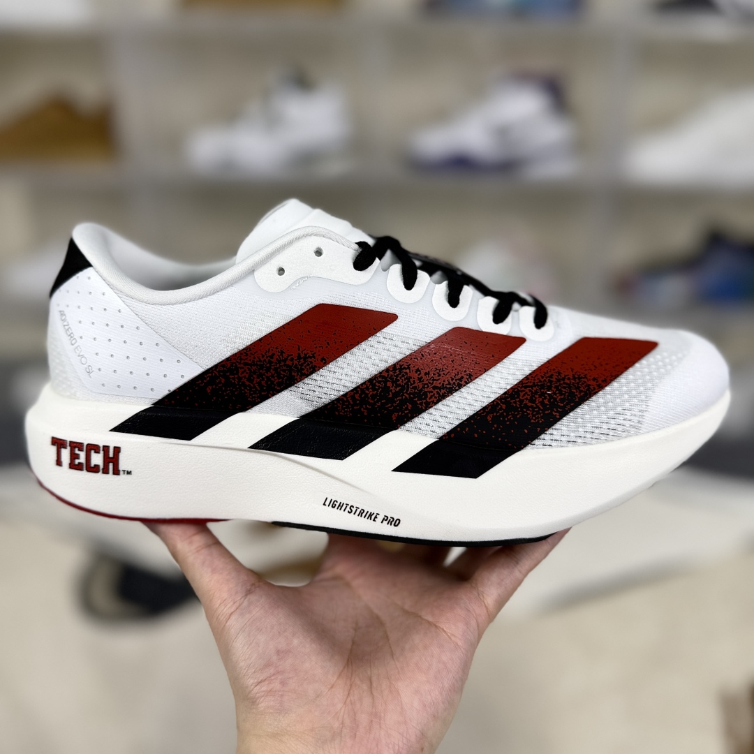 Adidas Adizero Evo SL Texas Tech Running Shoes - White, Black, and Red 8 cmp i1750532328048 9663 0 5