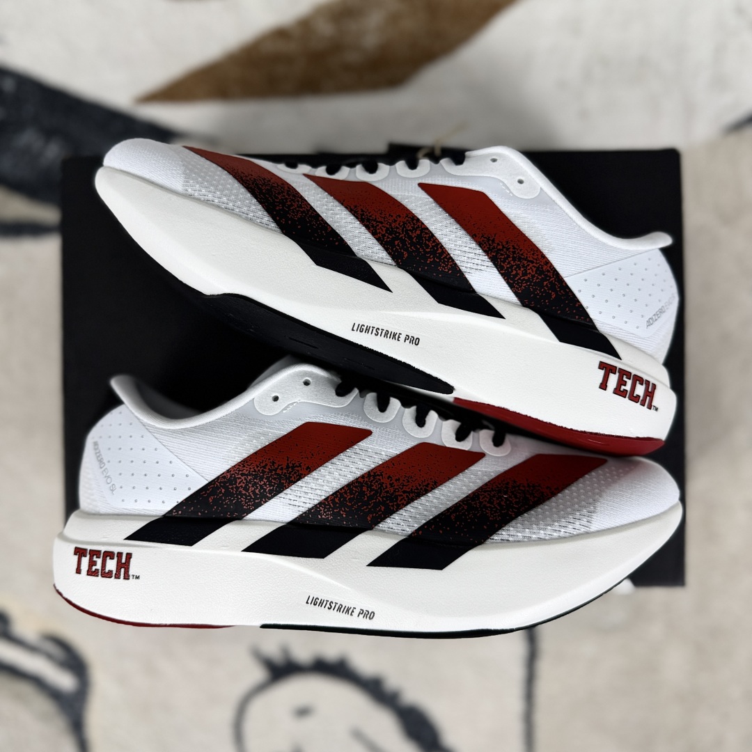Adidas Adizero Evo SL Texas Tech Running Shoes - White, Black, and Red 9 cmp i1750532328069 8439 0 7