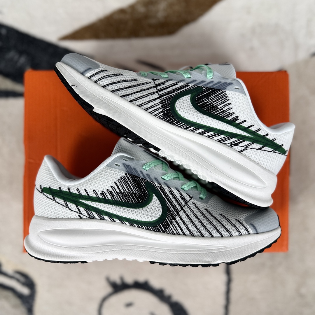 Nike Run Defy SD White/Black/Green Running Shoes - Breathable & Comfortable 8 cmp i1750703652832 9323 0 7