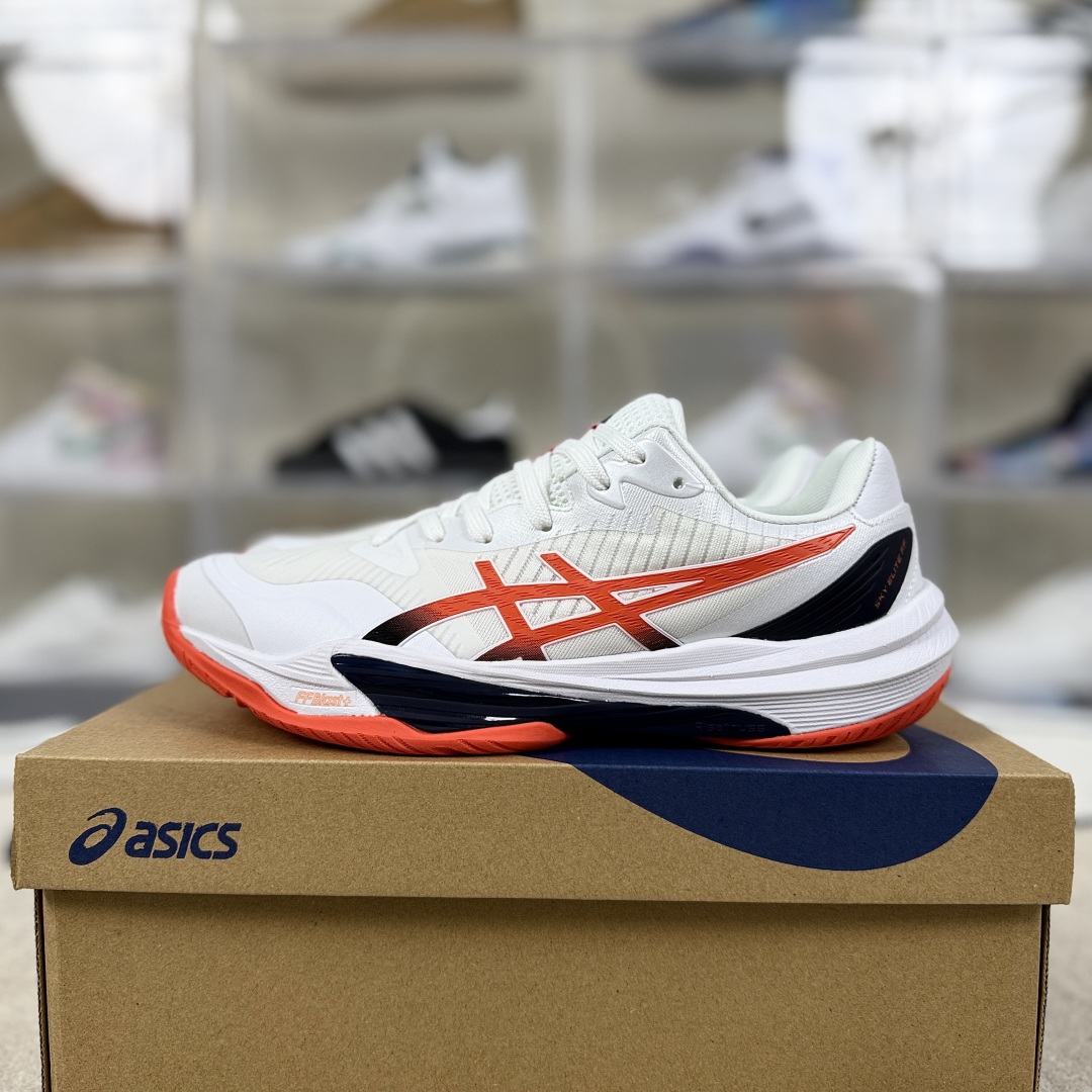 Asics Sky Elite FF 3 White/Red/Blue Volleyball Training Shoes - Unisex Comfort 9 cmp i1750793707694 5541 0 8