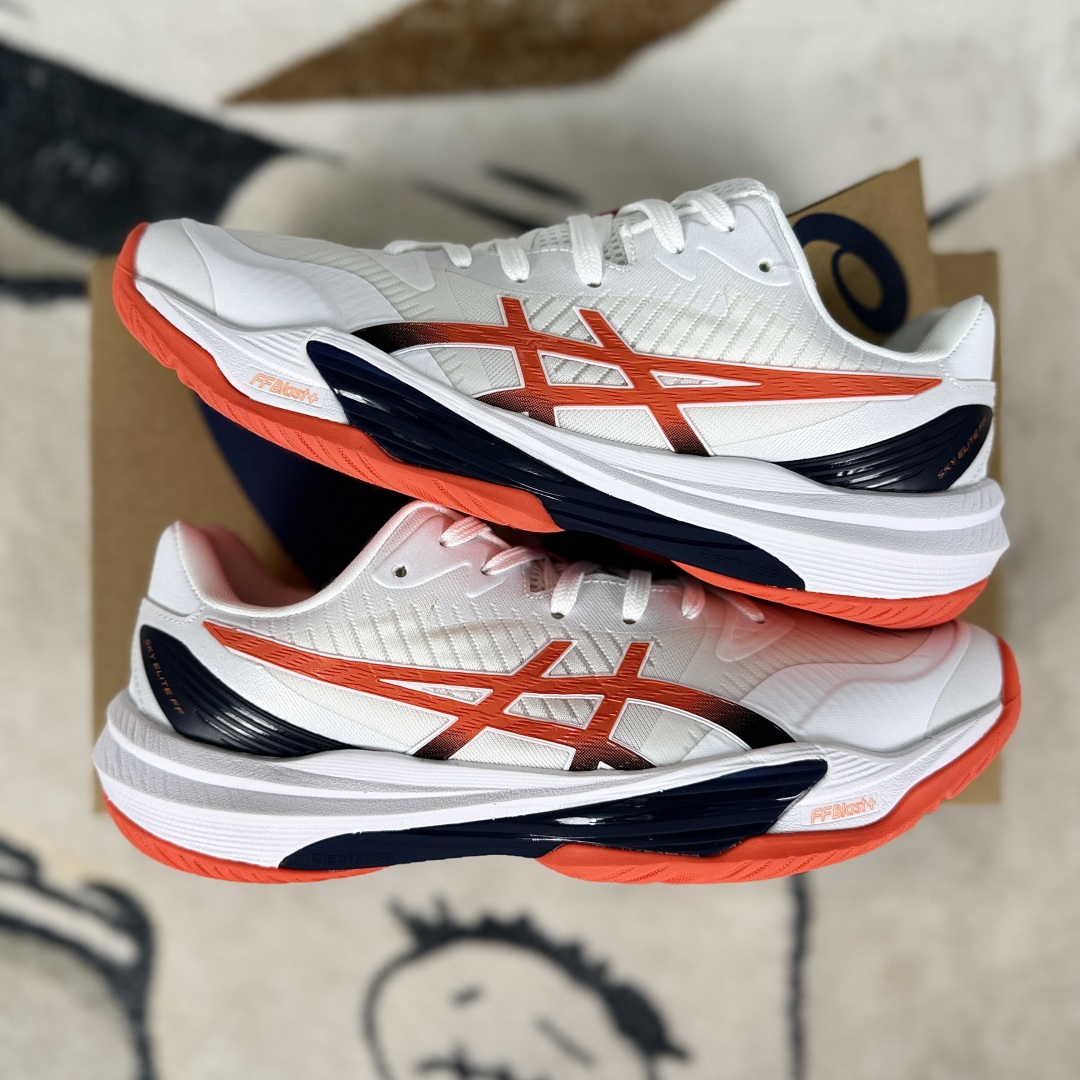 Asics Sky Elite FF 3 White/Red/Blue Volleyball Training Shoes - Unisex Comfort 8 cmp i1750793707698 4890 0 7