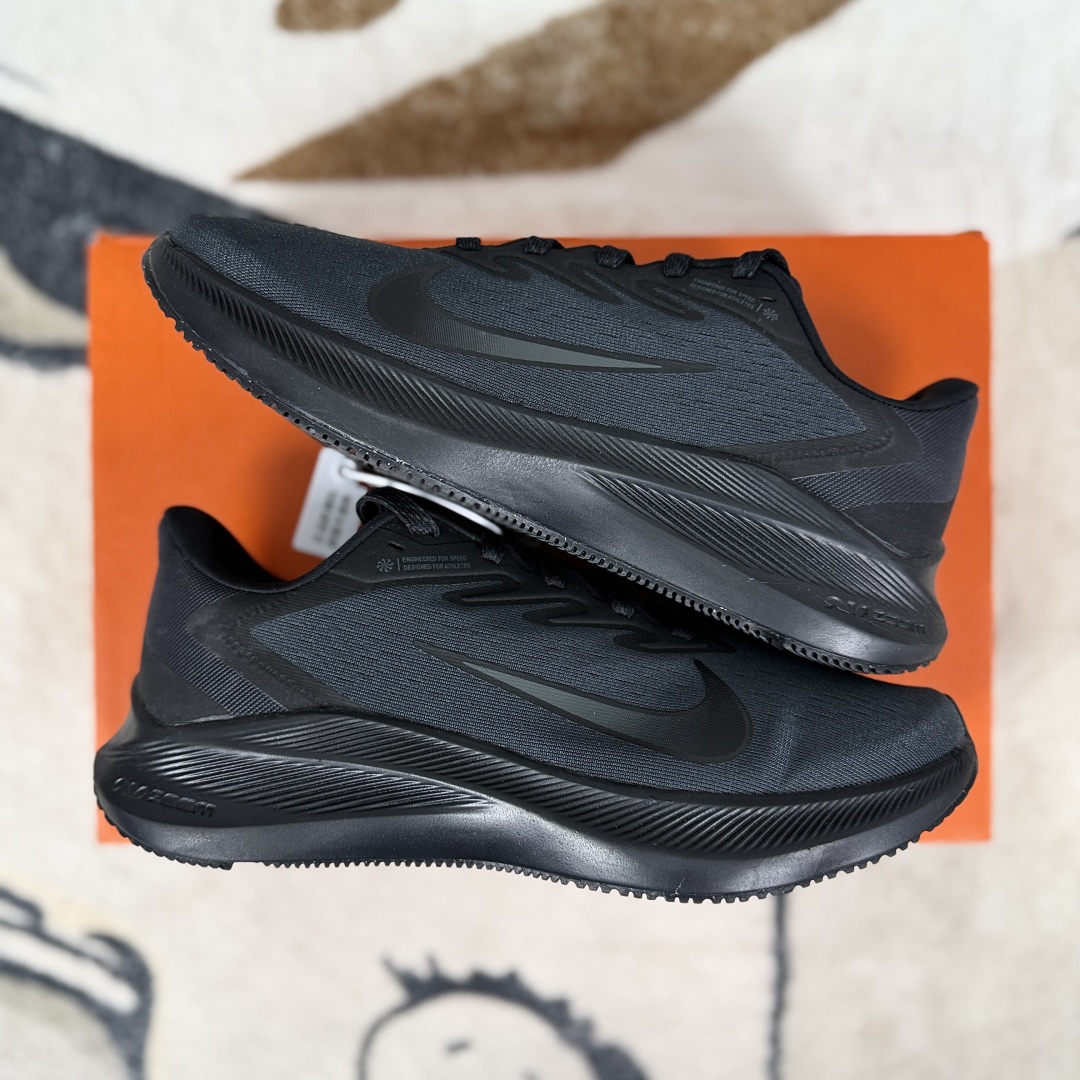 Nike Zoom Winflo 7 Black Running Shoes - Men's Low Top Athletic Sneakers 9 cmp i1750793713861 1331 0 7