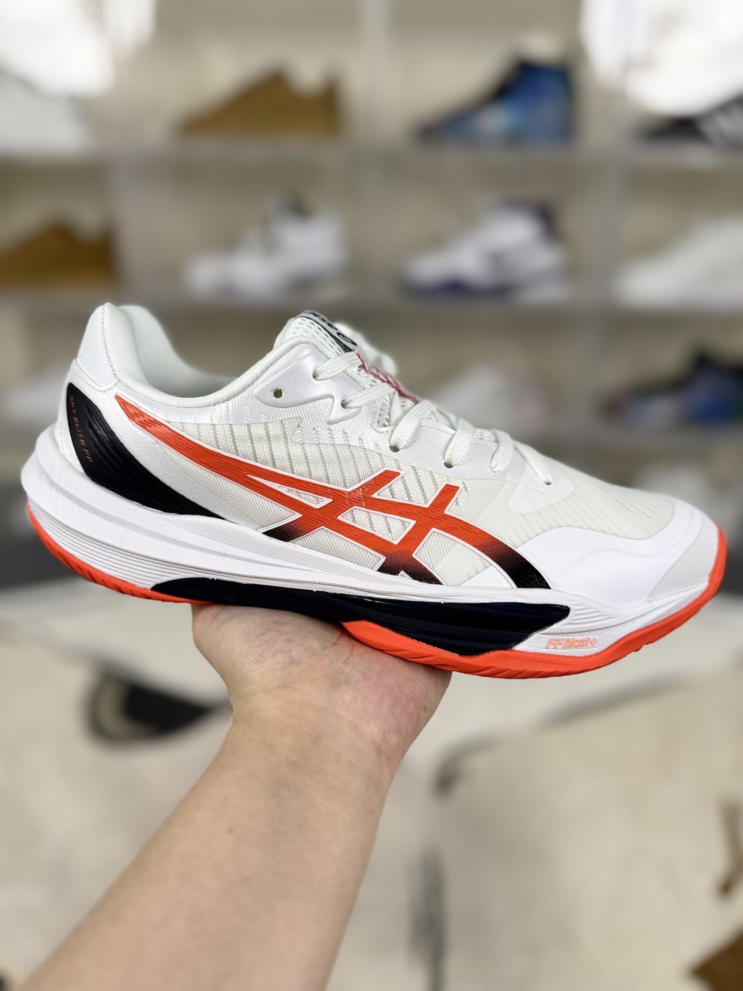 Asics Sky Elite FF 3 White/Red/Blue Volleyball Training Shoes - Unisex Comfort 1 cmp i1750793766262 2780 0 0