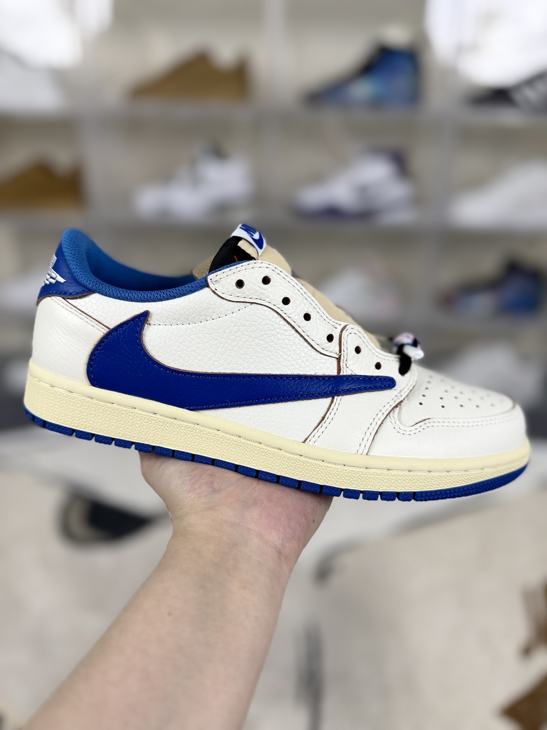 Travis Scott x Air Jordan 1 Low OG Basketball Shoes - White/Blue - DM7866-104 2 cmp i1750877985238 7586 0 0