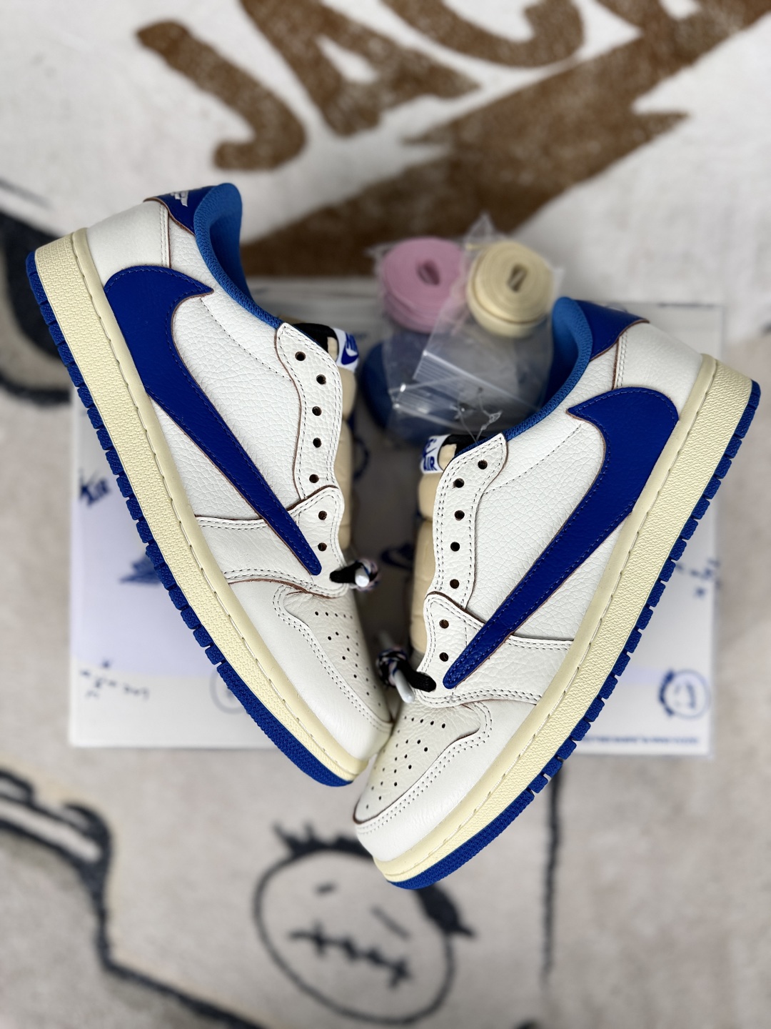 Travis Scott x Air Jordan 1 Low OG Basketball Shoes - White/Blue - DM7866-104 6 cmp i1750877987073 80 0 6