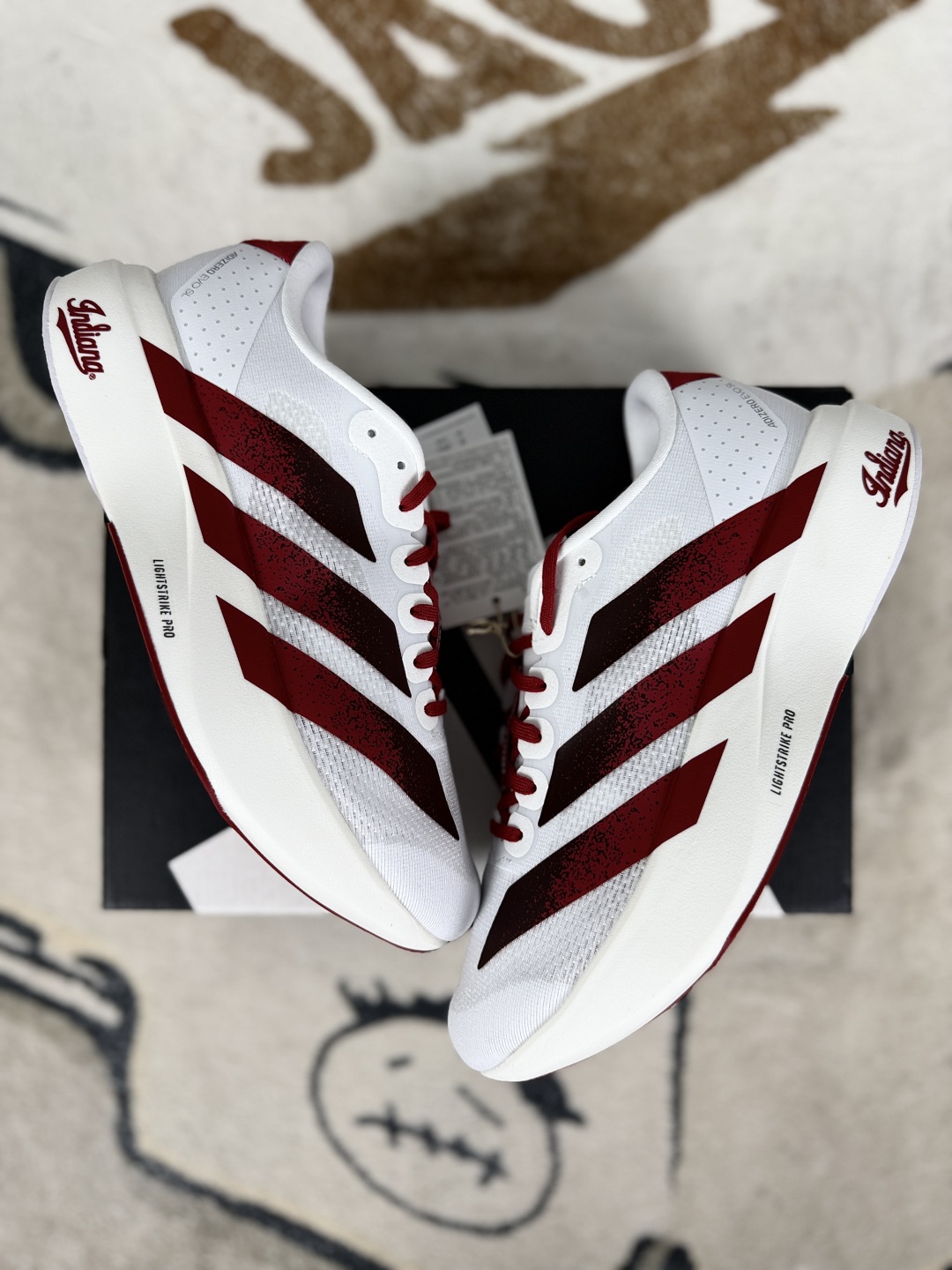 Adidas Adizero Evo SL Indiana Running Shoes - White/Red, Sizes 39-45 6 cmp i1750962095791 5807 0 6