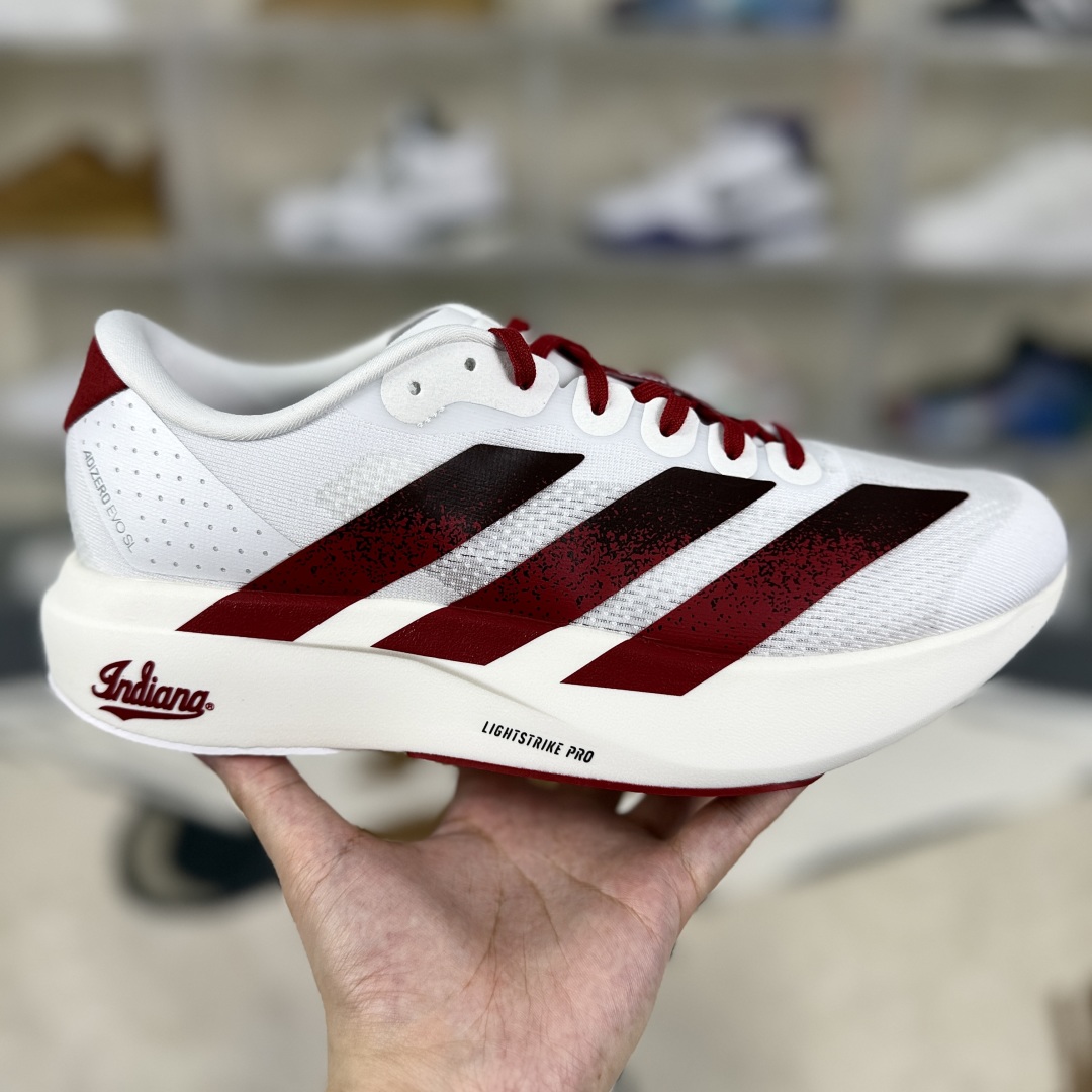 Adidas Adizero Evo SL Indiana Running Shoes - White/Red, Sizes 39-45 8 cmp i1750962095792 7405 0 5