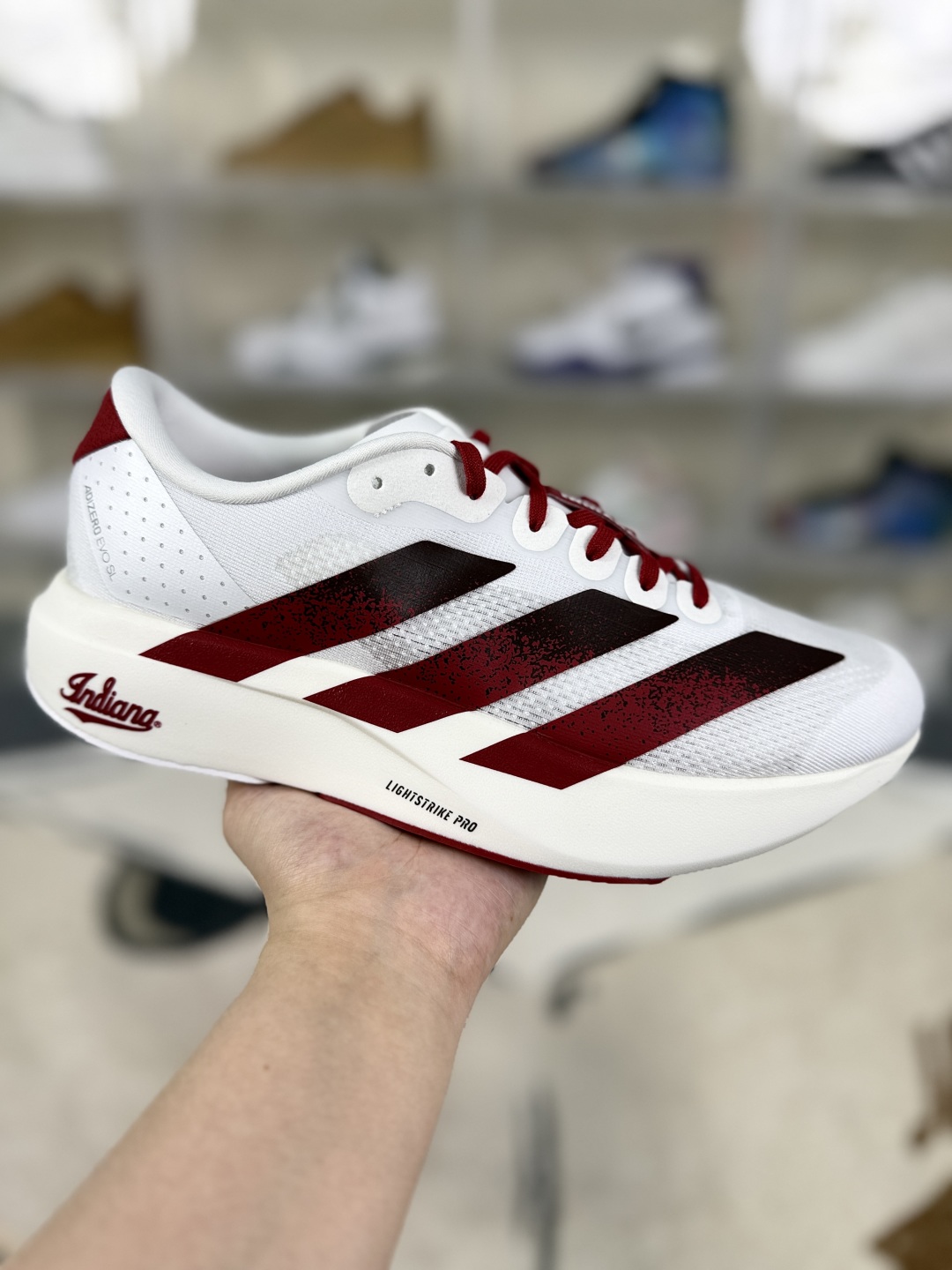Adidas Adizero Evo SL Indiana Running Shoes - White/Red, Sizes 39-45 2 cmp i1750962098168 2051 0 0