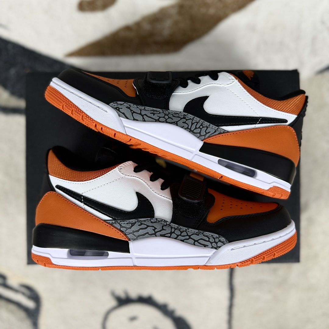 Jordan Legacy 312 Low Basketball Shoes - White/Black/Orange - Unisex 8 cmp i1750962153481 1117 0 7
