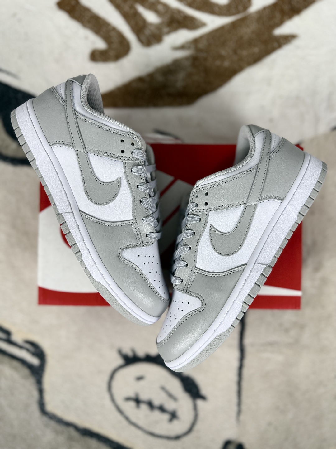 Nike Dunk Retro "Grey Fog" Leather Low-Top Sneakers - Unisex Style 6 cmp i1750962628249 579 0 6