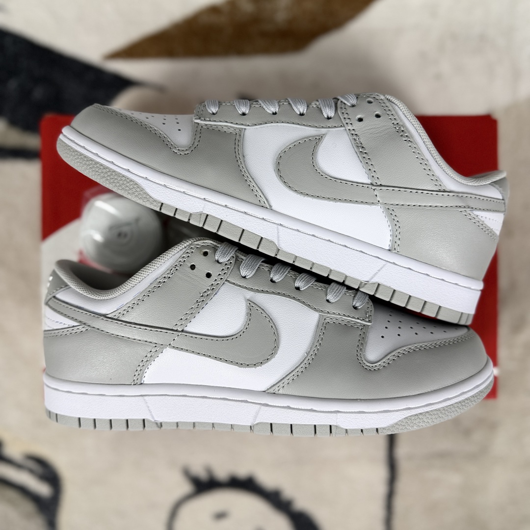 Nike Dunk Retro "Grey Fog" Leather Low-Top Sneakers - Unisex Style 9 cmp i1750962629690 219 0 7