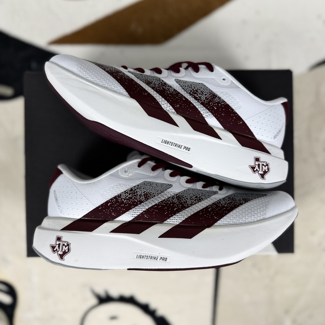 Adidas Adizero Evo SL Texas Low-Top Running Shoes - White/Maroon 8 cmp i1751306618994 8003 0 7