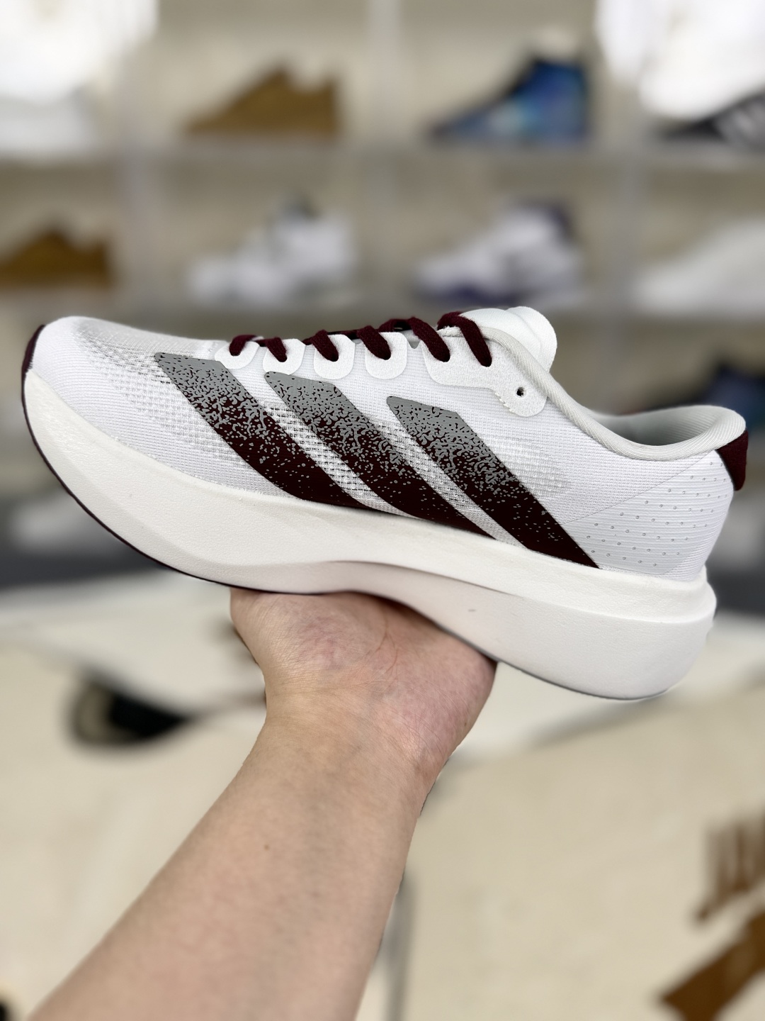 Adidas Adizero Evo SL Texas Low-Top Running Shoes - White/Maroon 2 cmp i1751306622134 4791 0 1