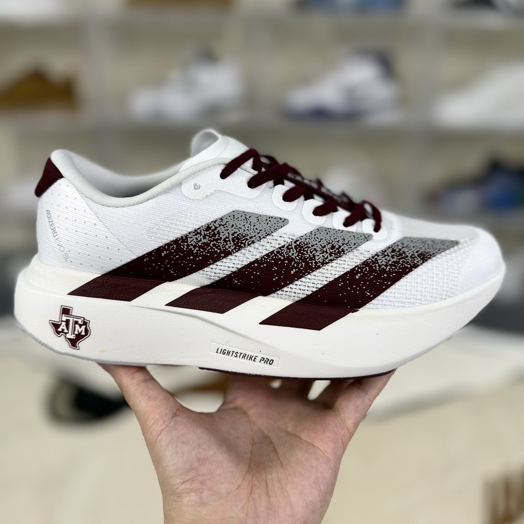 Adidas Adizero Evo SL Texas Low-Top Running Shoes - White/Maroon 7 cmp i1751306623734 9385 0 5