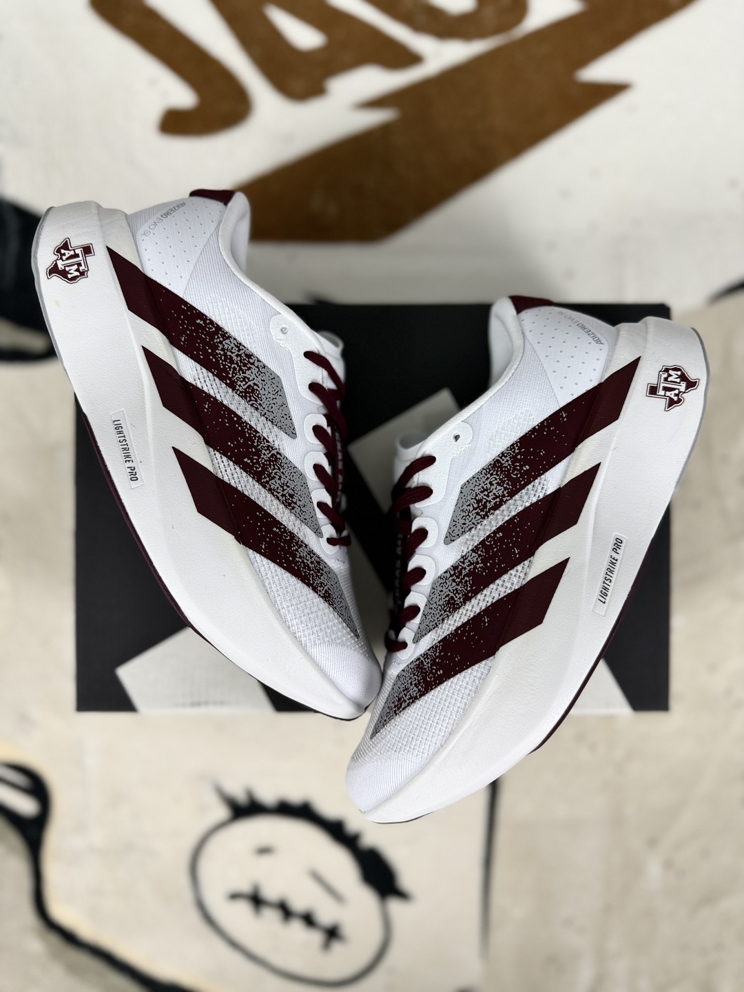 Adidas Adizero Evo SL Texas Low-Top Running Shoes - White/Maroon 5 cmp i1751306623748 2618 0 6