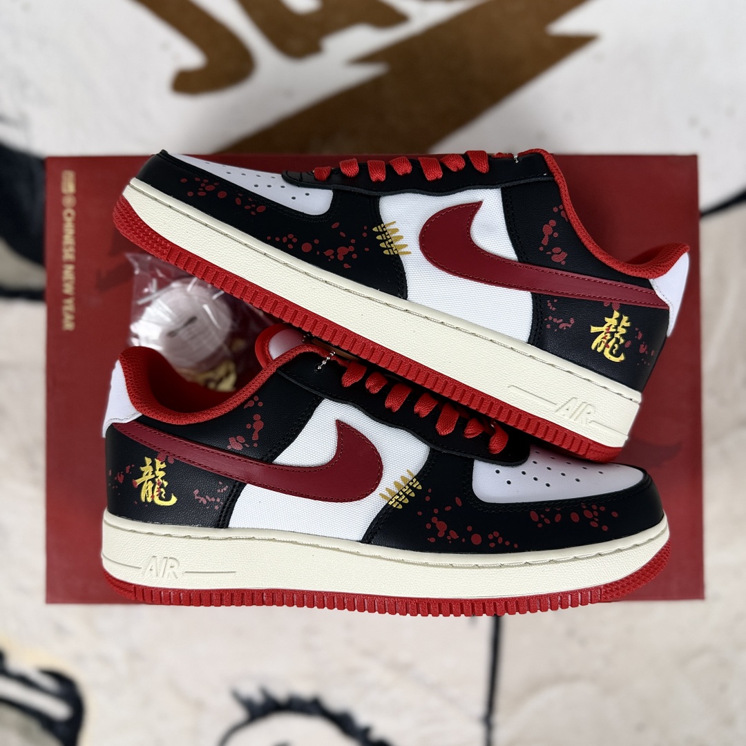 Nike Air Force 1 CNY Dragon Year Edition Leather Sneakers - Black/Red 8 cmp i1751481066910 4020 0 7