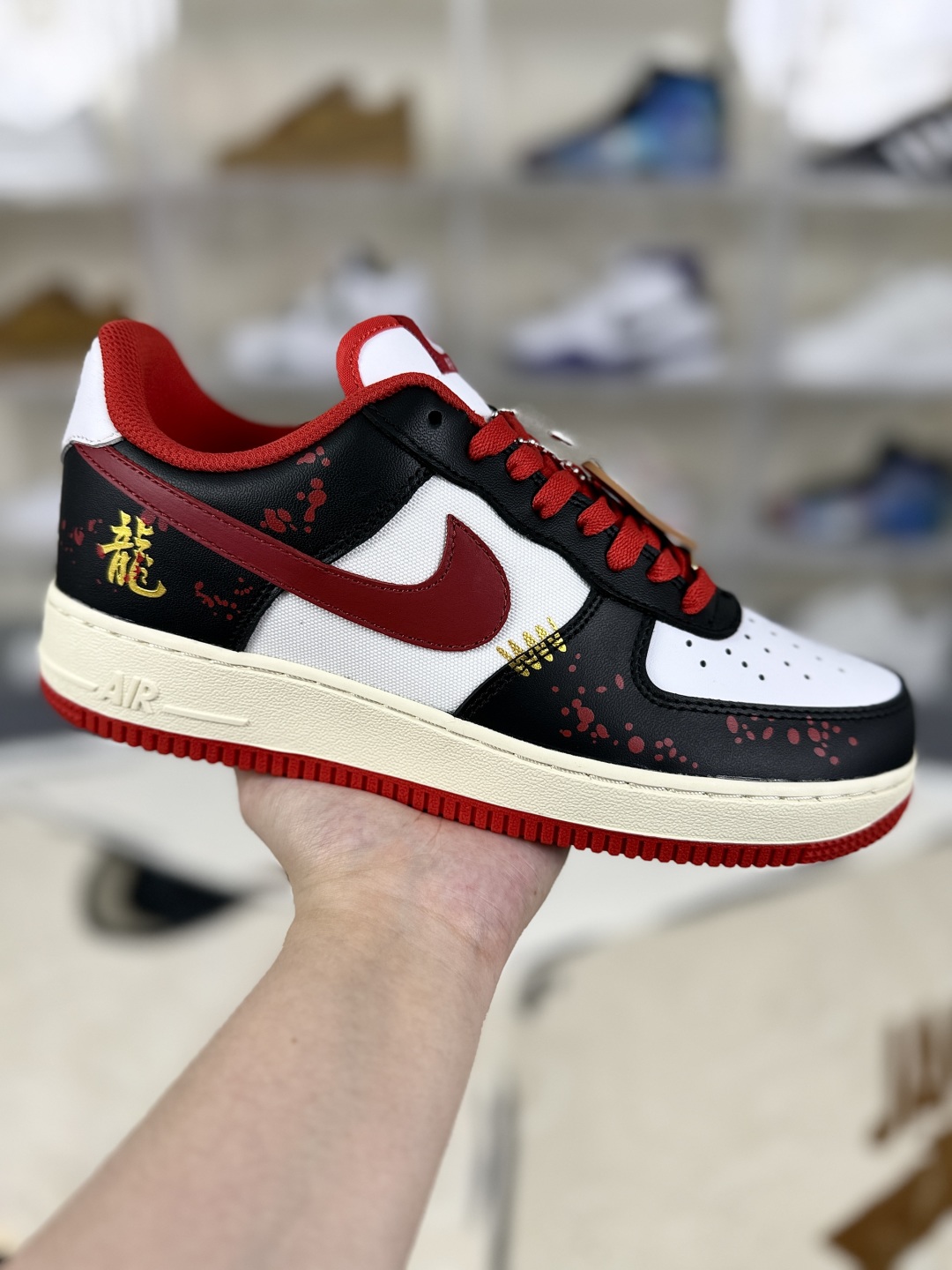 Nike Air Force 1 CNY Dragon Year Edition Leather Sneakers - Black/Red 1 cmp i1751481066910 8255 0 0