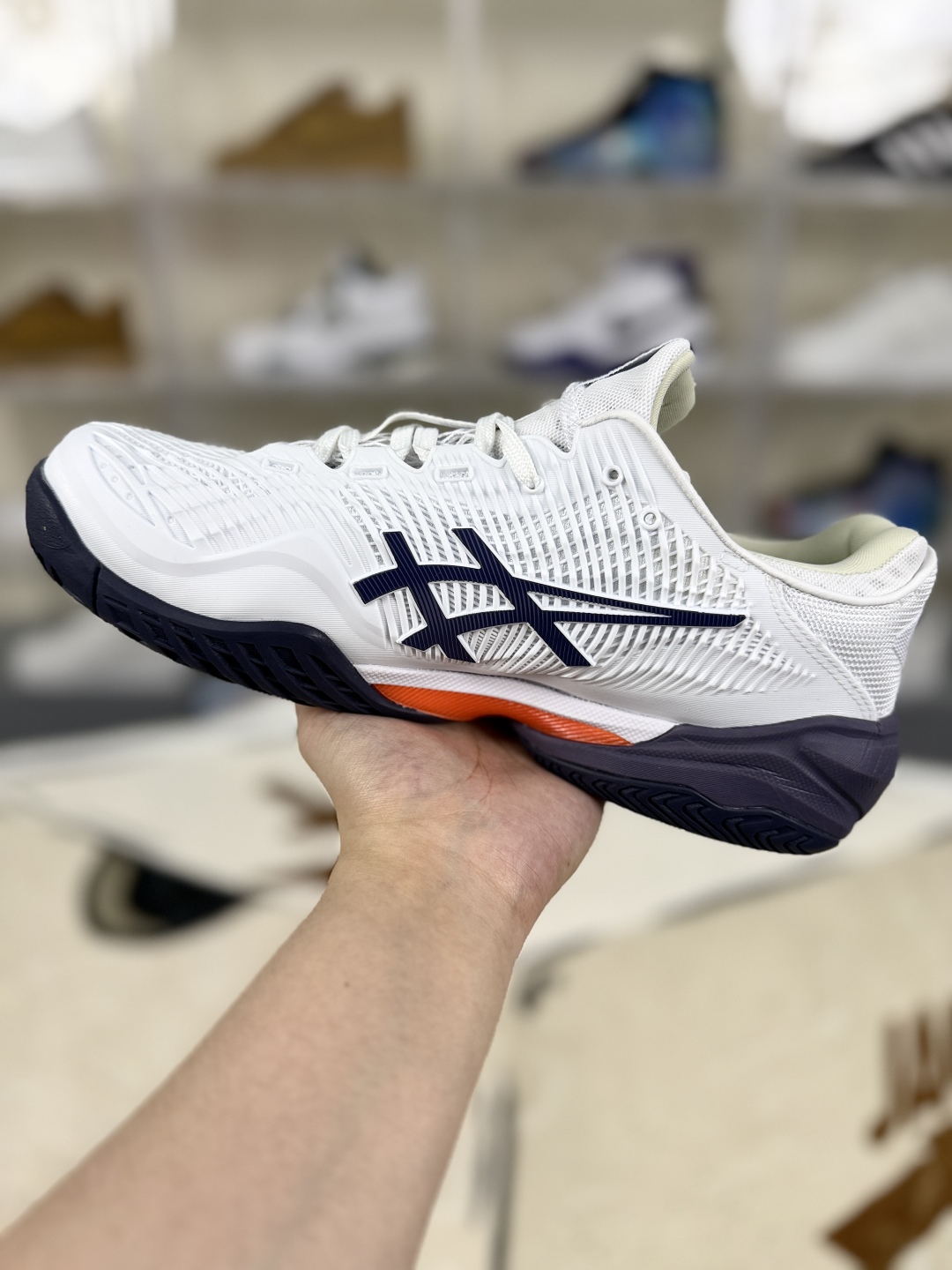 Asics Court FF 3 White/Purple Mesh Low-Top Tennis Shoes (Unisex) 3 cmp i1751481479142 7492 0 1