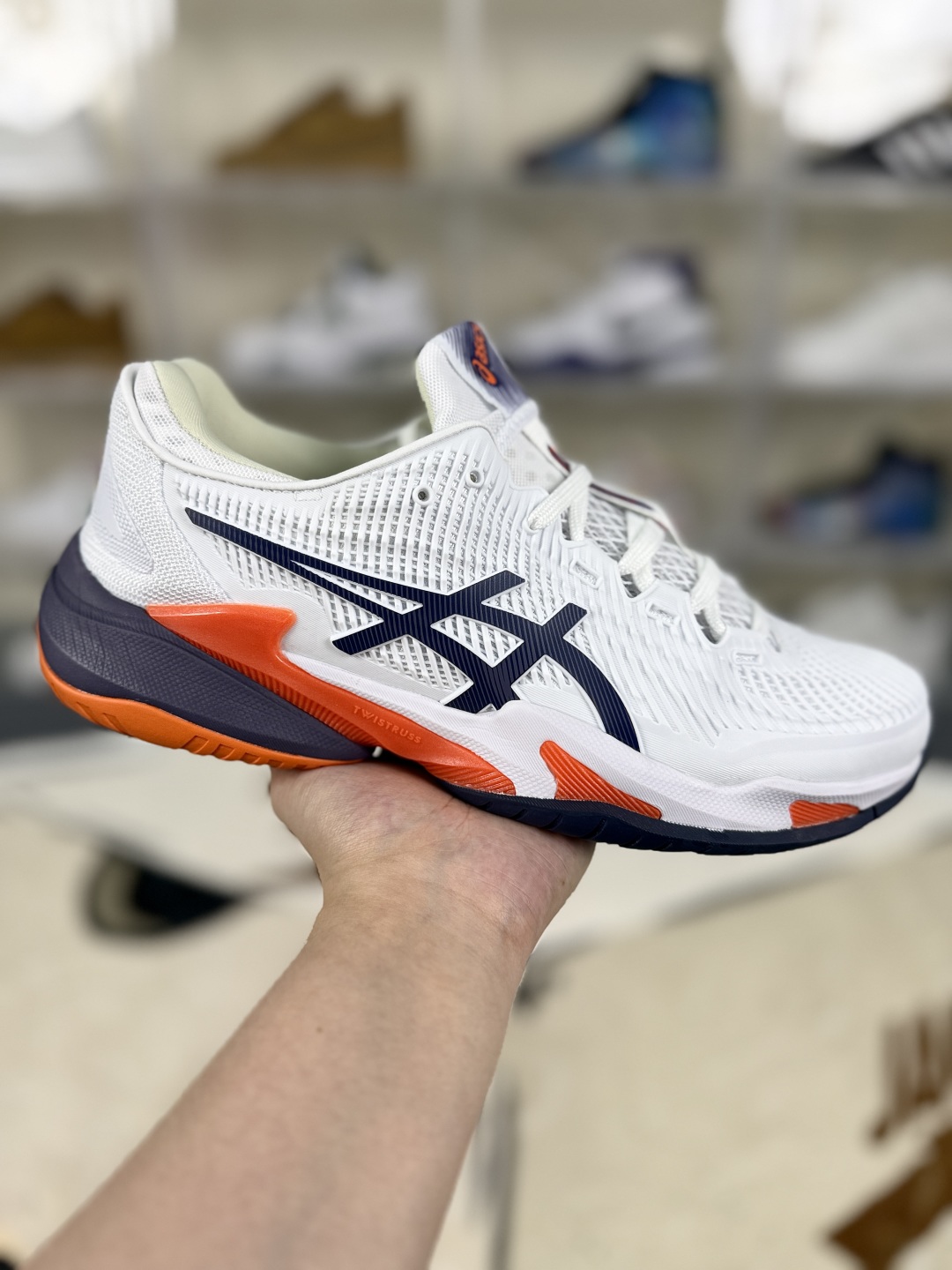 Asics Court FF 3 White/Purple Mesh Low-Top Tennis Shoes (Unisex) 2 cmp i1751481513635 405 0 0