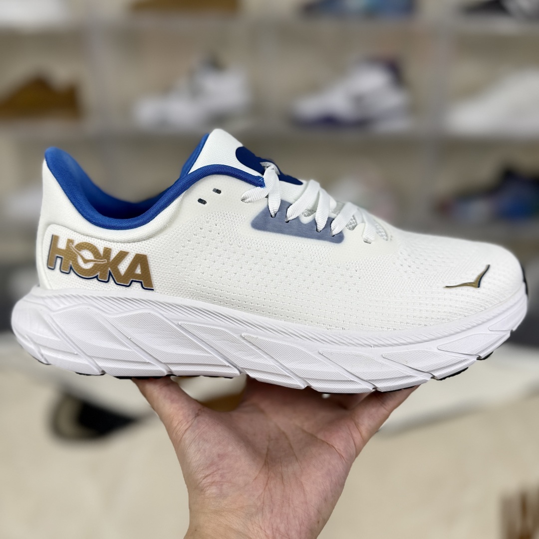Hoka One One Arahi 7 Running Shoes - White/Blue/Gold - Cushioned & Supportive 8 cmp i1752078875091 6536 0 5