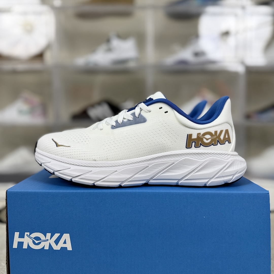 Hoka One One Arahi 7 Running Shoes - White/Blue/Gold - Cushioned & Supportive 10 cmp i1752078875100 2659 0 8