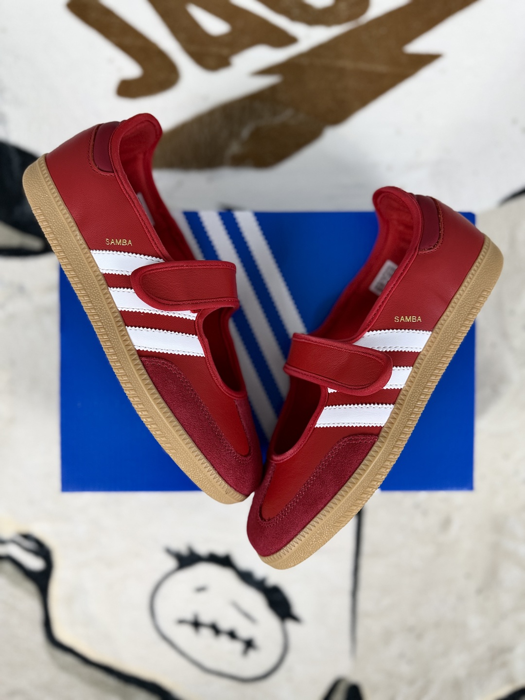 Adidas Originals Samba Jane Mary Jane Shoes - Women's Red Leather Sneakers 6 cmp i1752349039937 9260 0 6