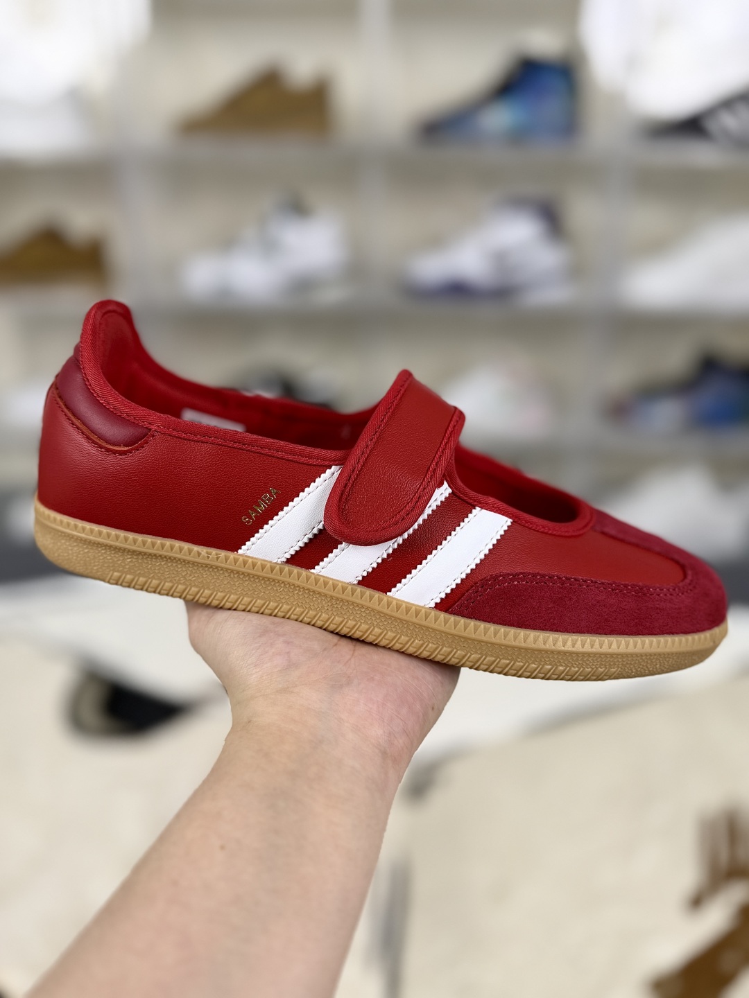 Adidas Originals Samba Jane Mary Jane Shoes - Women's Red Leather Sneakers 2 cmp i1752349039938 7514 0 0