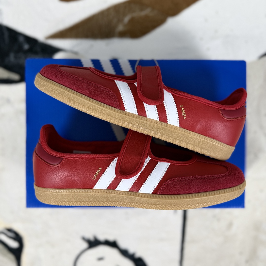 Adidas Originals Samba Jane Mary Jane Shoes - Women's Red Leather Sneakers 9 cmp i1752349041357 6954 0 7
