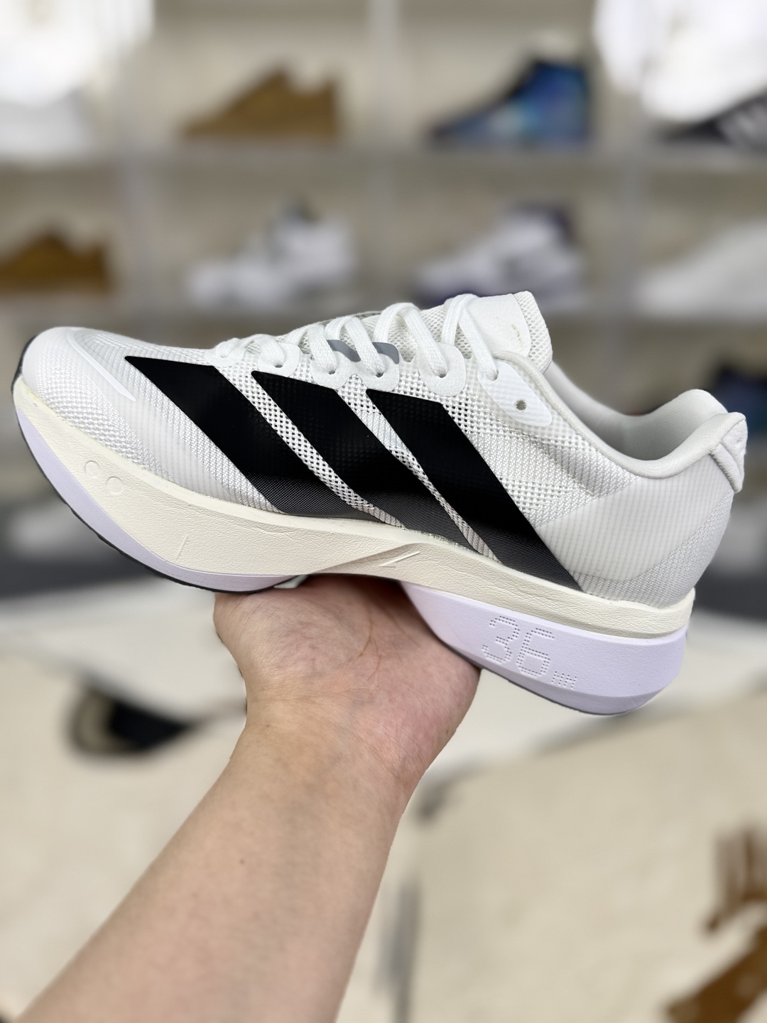 Adidas Adizero Boston 13 Running Shoes - White/Black, Comfortable and Shock-Absorbing 2 cmp i1752349268407 9845 0 1