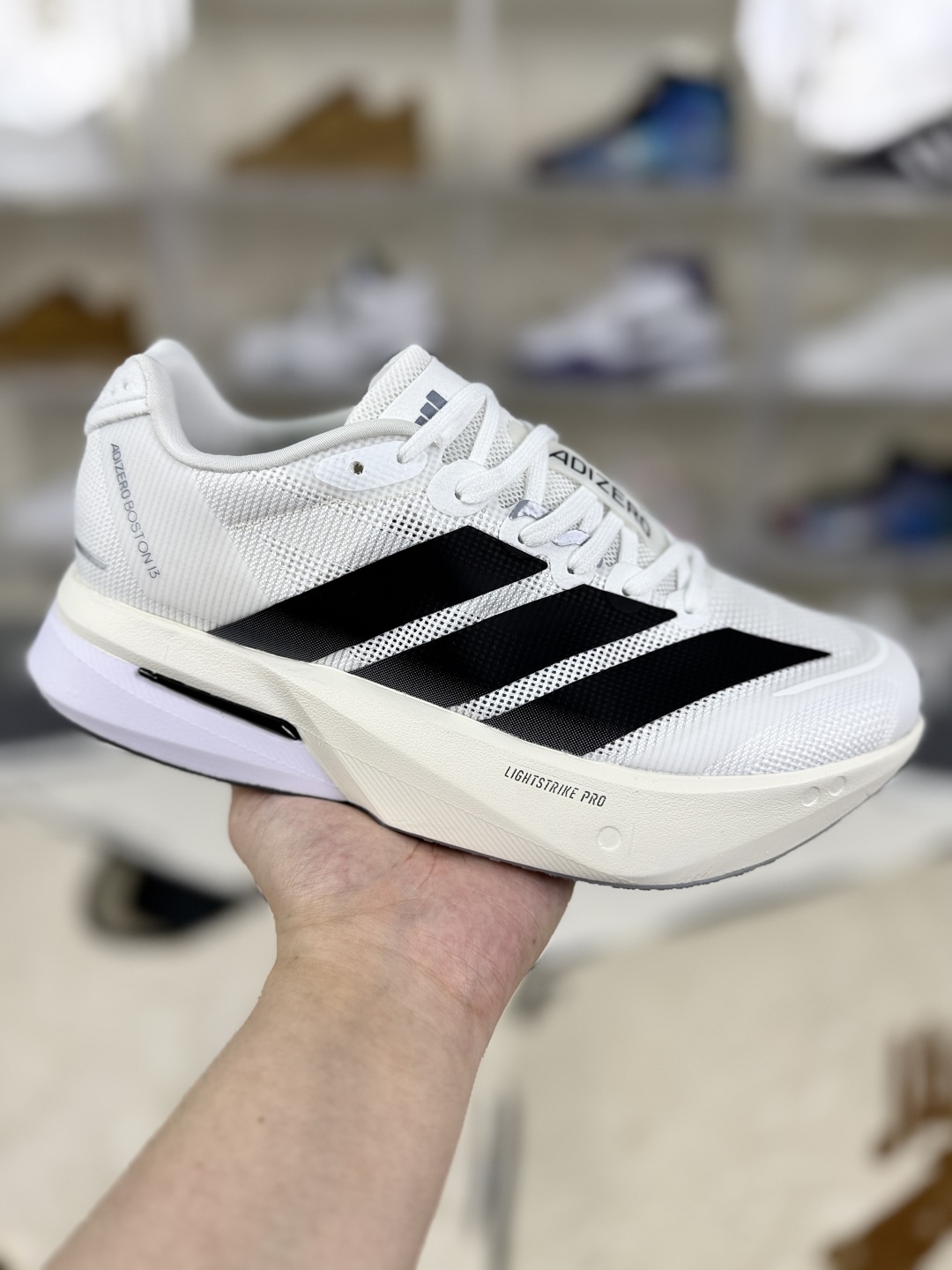 Adidas Adizero Boston 13 Running Shoes - White/Black, Comfortable and Shock-Absorbing 1 cmp i1752349268408 9580 0 0