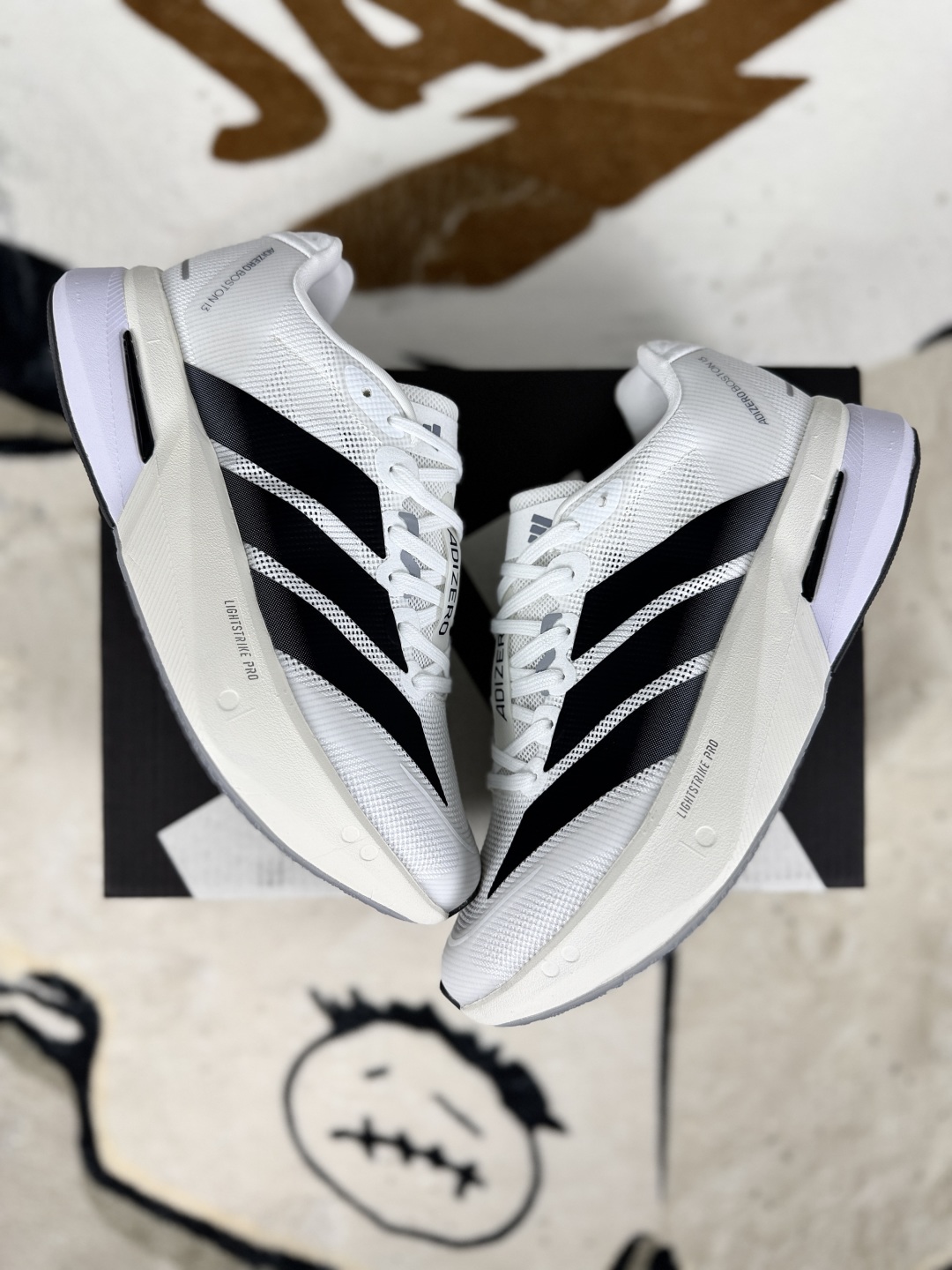Adidas Adizero Boston 13 Running Shoes - White/Black, Comfortable and Shock-Absorbing 5 cmp i1752349268410 5932 0 6