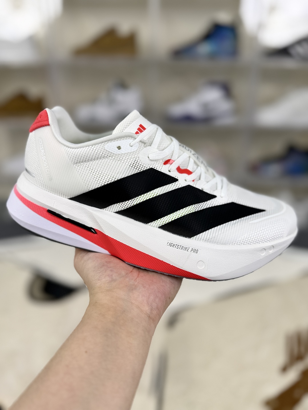 Adidas Adizero Boston 13 Running Shoes - White, Black, and Red - Size 36-45 1 cmp i1752429940237 9485 0 0