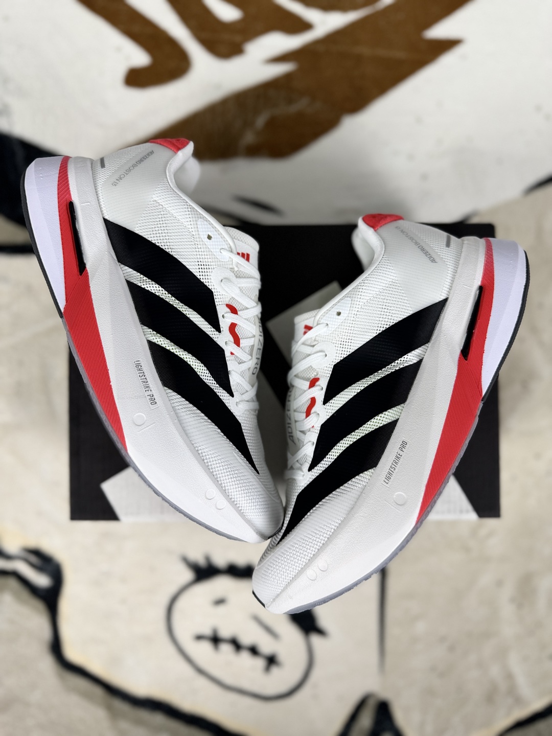 Adidas Adizero Boston 13 Running Shoes - White, Black, and Red - Size 36-45 5 cmp i1752429944242 660 0 6