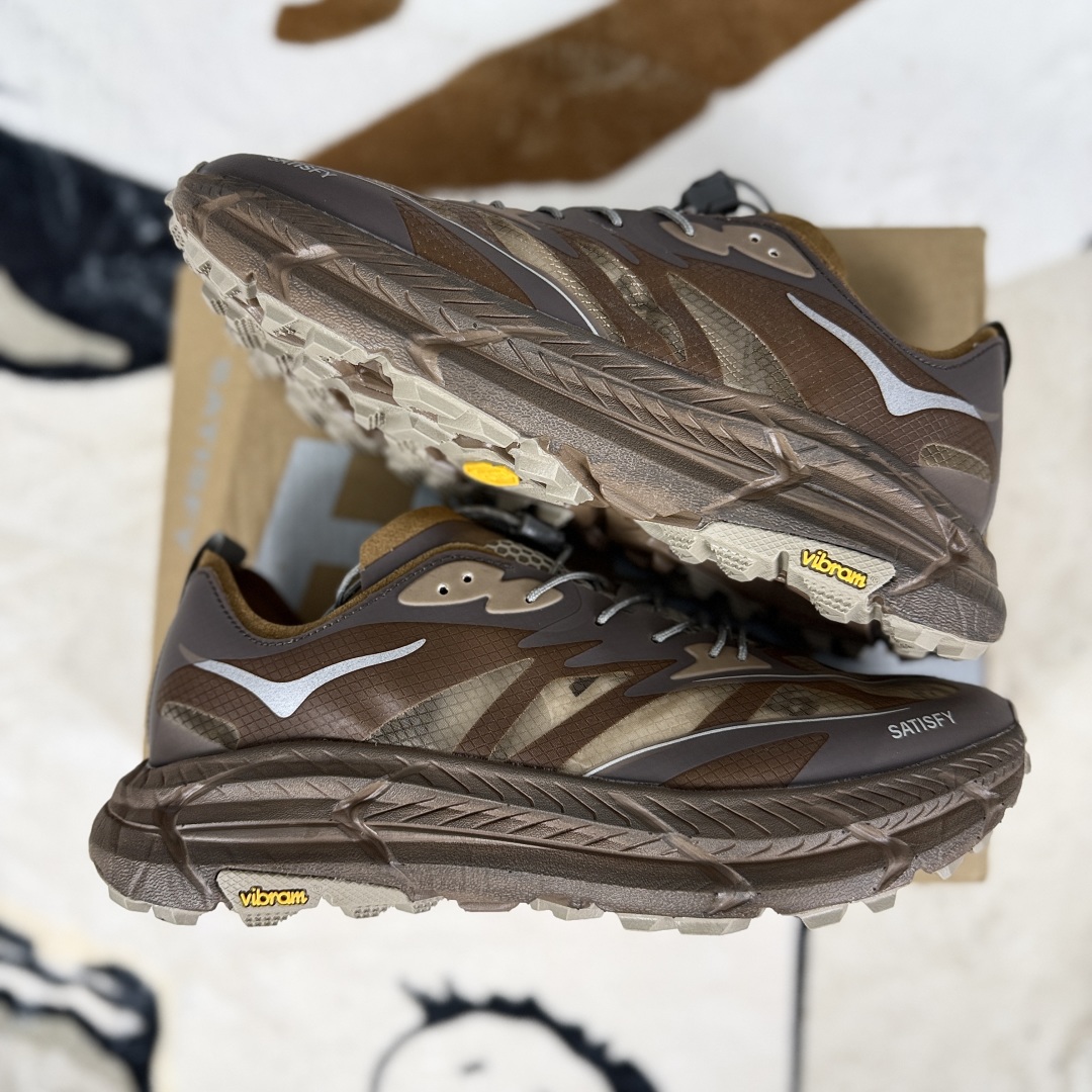 Satisfy x Hoka One One Mafate Speed 4 Brown Running Shoes For Men & Women 9 cmp i1752518630882 115 0 7